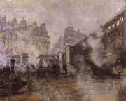 Le Pont de l-Europe, Claude Monet
